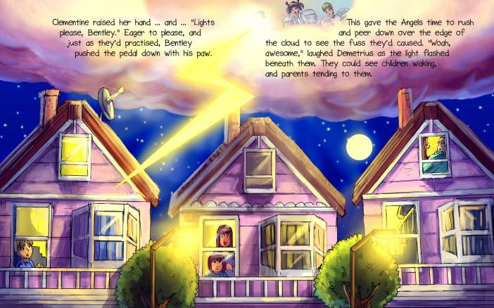 Angelic Thunder page spread 18-19